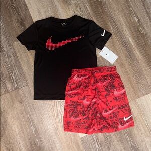NEW Nike Black and Red Pixel Graphic Set